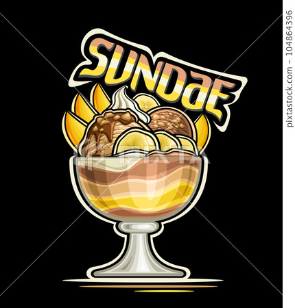 Vector logo for Sundae Vector logo for Sundae 104864396