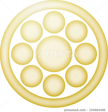 Family crest round and Kuyo [gold] 104864496