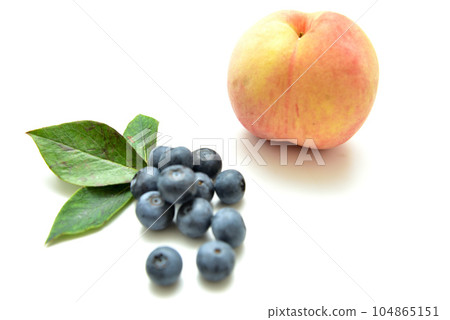 Blueberry and peach Blueberry and peach 104865151
