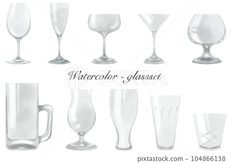 水彩畫的眼鏡插圖集 104866138