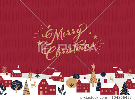 Vector illustration background of a snowy Christmas cityscape Vector illustration background of a snowy Christmas cityscape 104866452