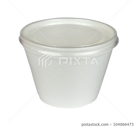 White closed styrofoam box White closed styrofoam box 104866473