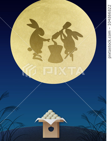 full moon background material 104866822