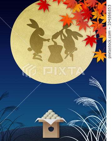 full moon background material 104866853