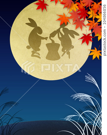 full moon background material 104866856