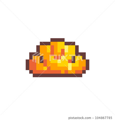 Pixel Art Croissant. Retro 8 bit Style Bakery... - Stock Illustration ...