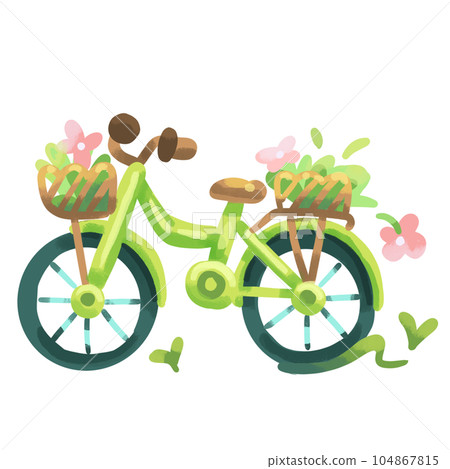 green bicycle green bicycle 104867815