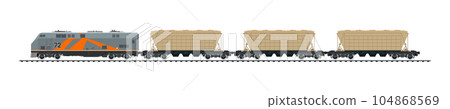 Locomotive with hopper cars Locomotive with hopper cars 104868569