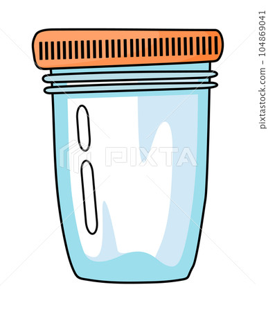 Empty glass jar with wooden screw cover isolated at white background, eco friendly concept 104869041