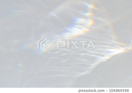 Blurred Water shadows and light refraction texture overlay effect on white wall 104869398