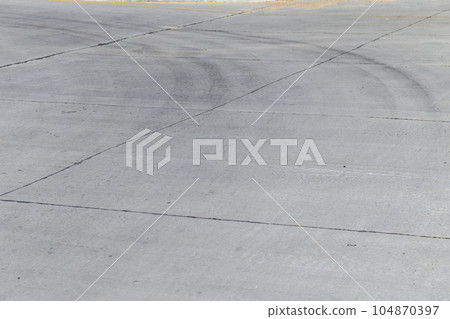 Part of a concrete road for cars 104870397