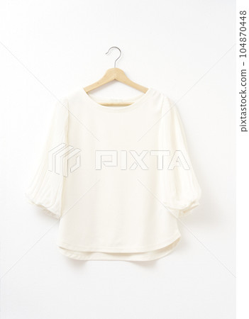 White cut and sew ladies white background White cut and sew ladies white background 104870448