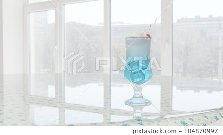 Cream soda on the terrace of a resort cafe Cream soda on the terrace of a resort cafe 104870997