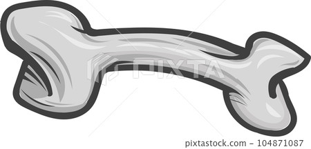 Vector illustration of bone cartoon 104871087
