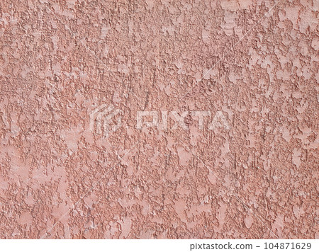 Pink relief plaster. Background, texture, wall, cladding. Design element. Copy space 104871629