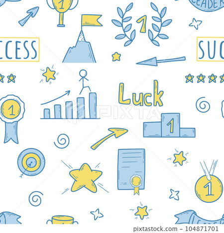 Hand drawn success and leadership background 104871701