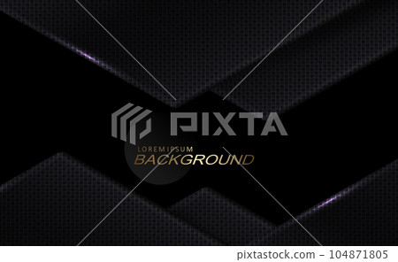 Textured illustration of angular gray curtains on a black background 104871805