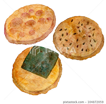 水彩插圖米果 水彩插圖米果 104872059