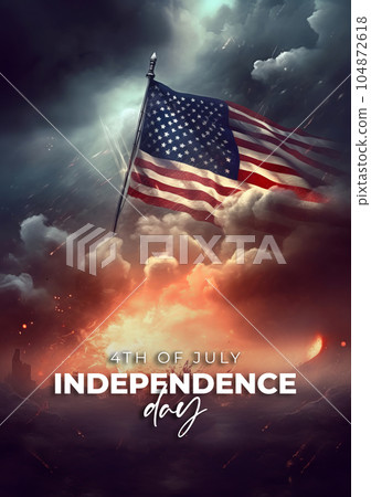 Happy 4th of July, USA Independence Day Poster Happy 4th of July, USA Independence Day Poster 104872618
