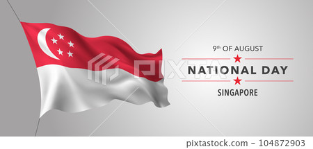 Singapore happy national day greeting card, banner with template text vector illustration Singapore happy national day greeting card, banner with template text vector illustration 104872903