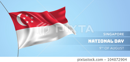 Singapore happy national day greeting card, banner vector illustration Singapore happy national day greeting card, banner vector illustration 104872904