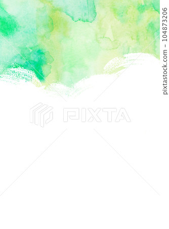 Green watercolor texture background material 104873206