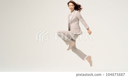 Dynamic business woman AI image 104873887
