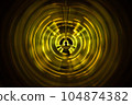 Yoga meditation in lotus pose with aura spiritual 104874382