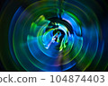 Yoga meditation woman in yoga lotus pose with aura spiritual 104874403