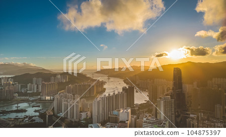 July 8 2021 Tsuen Wan District is a vibrant and bustling district 104875397