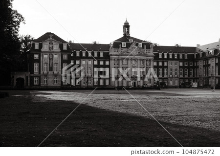 Famous Muenster castle in North Rhine-Westphalia, Germany 104875472