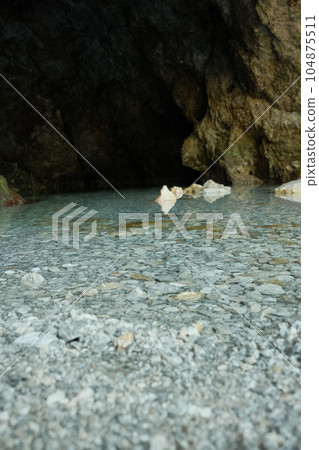 Crystal clear blue water at the spring at Birnbachloch, Steinberge, Austria Crystal clear blue water at the spring at Birnbachloch, Steinberge, Austria 104875511