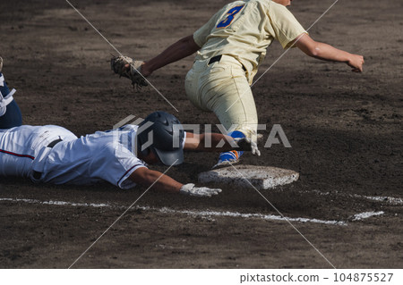 High school baseball game landscape 104875527