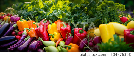 Fresh fruits and vegetables in a row in the garden,Fresh healthy bio fruits and vegetables on Bremen farmer agricultural market Fresh fruits and vegetables in a row in the garden,Fresh healthy bio fruits and vegetables on Bremen farmer agricultural market 104876308