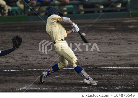 High school baseball game landscape 104876549
