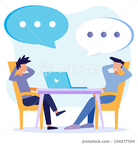 Illustration vector graphic cartoon character of meeting 104877504