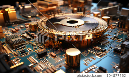 Bitcoin gold coin in the background of digital background, alternative currency, cryptocurrency exchange Bitcoin gold coin in the background of digital background, alternative currency, cryptocurrency exchange 104877562