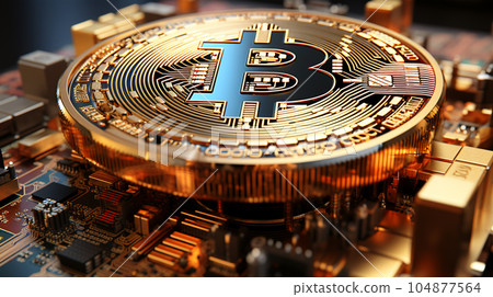 Bitcoin gold coin in the background of digital background, alternative currency, cryptocurrency exchange Bitcoin gold coin in the background of digital background, alternative currency, cryptocurrency exchange 104877564
