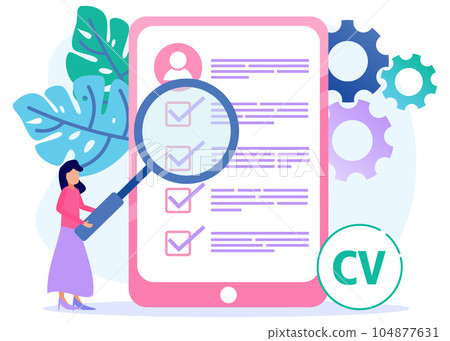 Illustration vector graphic cartoon character of Job interview 104877631