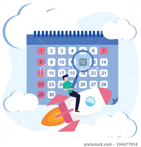 Illustration vector graphic cartoon character of business schedule 104877658