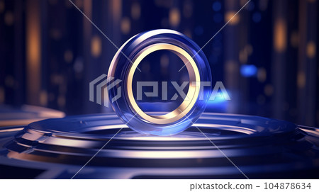 Futuristic abstract Facebook Logo, social media marketing concept, global network and communications. 104878634