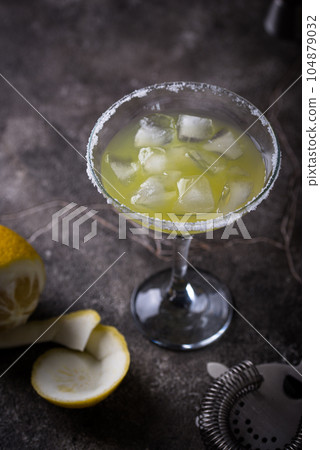 Lemon citrus Margarita or Martini cocktail 104879032
