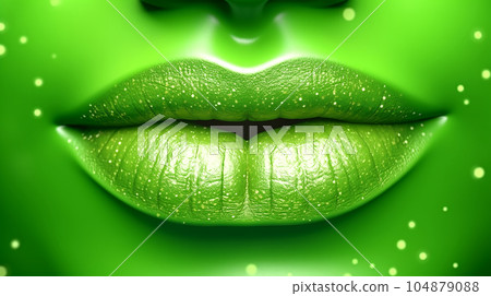 Trendy beautiful woman lips, close up, abstract view, art style, kiss, fashion makeup concept Trendy beautiful woman lips, close up, abstract view, art style, kiss, fashion makeup concept 104879088