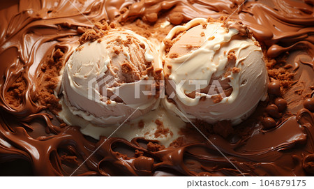 Delicious home made ice cream with coffee, desert menu, sweet concept Delicious home made ice cream with coffee, desert menu, sweet concept 104879175