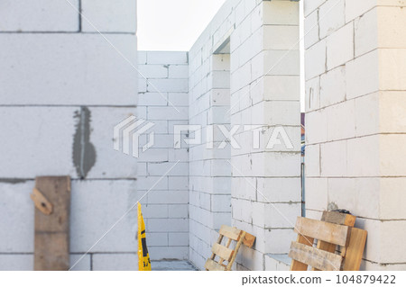 Wall with a gas block opening. Wall with a gas block opening. 104879422