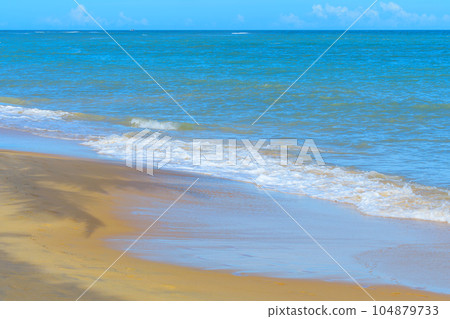 The sea and sand of Espelho Beach, Porto Seguro The sea and sand of Espelho Beach, Porto Seguro 104879733