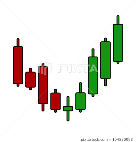 Graph chart of stock. 104880098