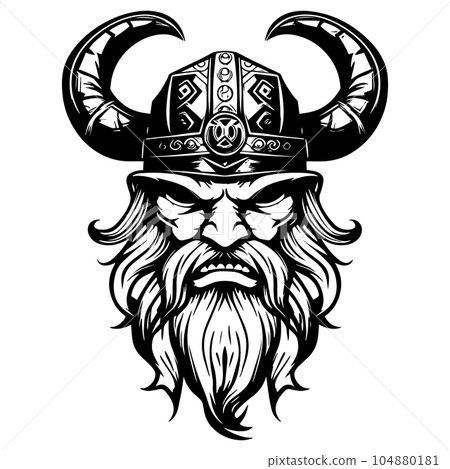 Viking in a helmet 104880181