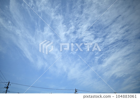 Satoyama summer sky and clouds in the morning 104883061