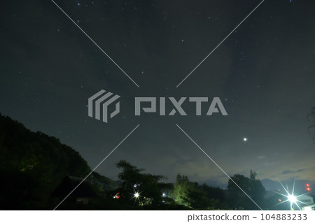 Jupiter rising in the early morning eastern sky in Takekawa-cho, Hokuto City Jupiter rising in the early morning eastern sky in Takekawa-cho, Hokuto City 104883233